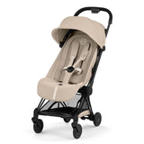 Cybex Coya Comfort Compact Stroller, Matt Black Cozy Beige/Beige