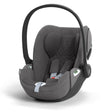 Gray car seat on a white background