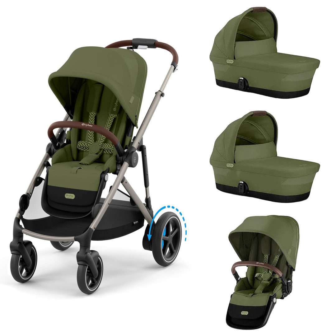 Cybex e-Gazelle S Electric Twin Pushchair with Optional Carrycots