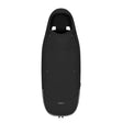 Black sleeping bag on a white background