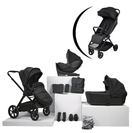 12 pc Raffi MKII Travel Bundle with spin car seat & Isofix base + FREE Compact Stroller