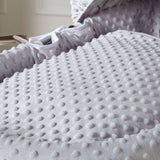 Grey Dimple Grey Wicker Baby Moses Basket With Stand