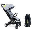 iCandy Pip Compact Pushchair in limestone color with a black frame, featuring a sun canopy, storage compartment, and premium wheels.