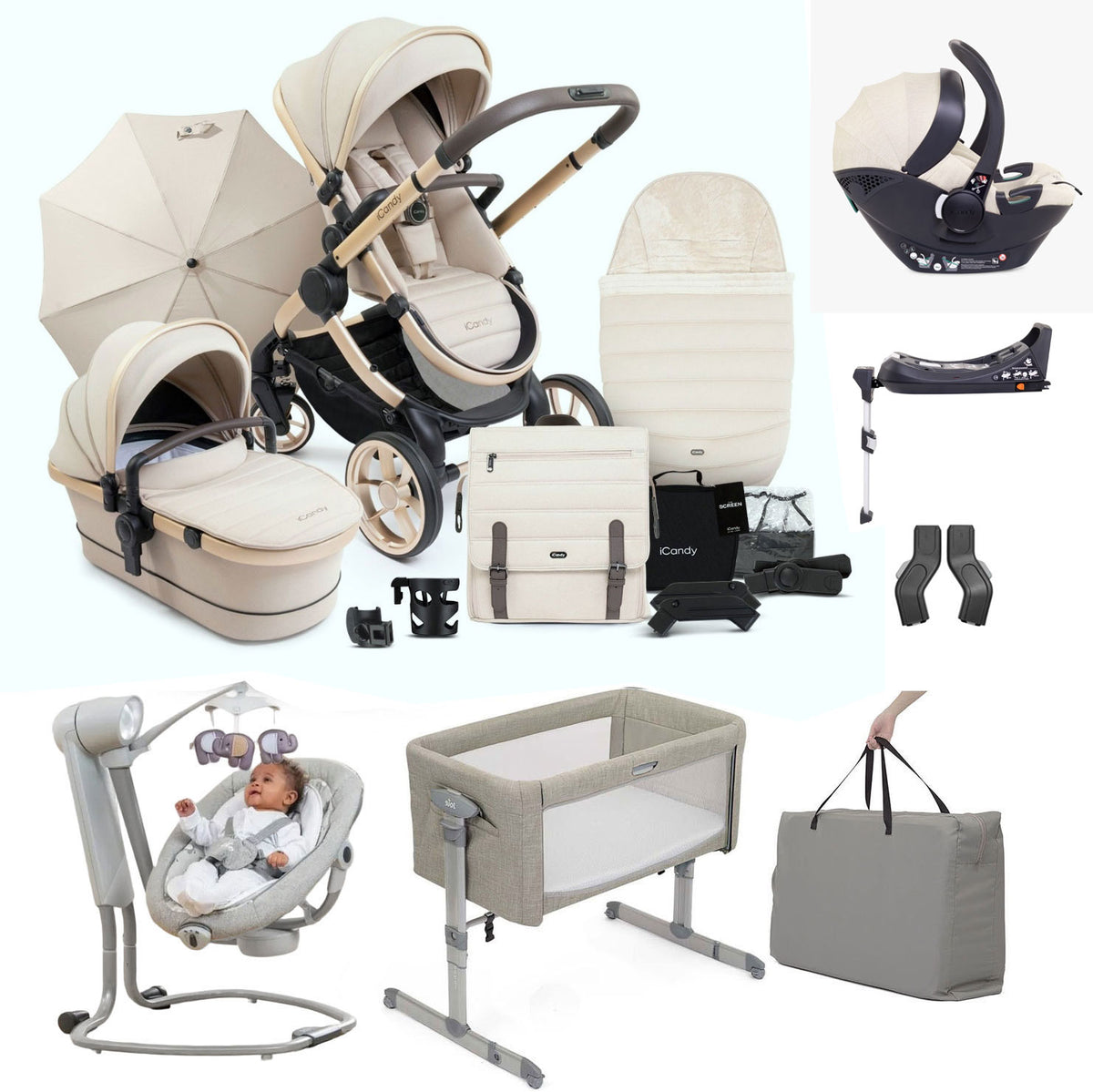 iCandy Peach 7 EDITIONS Biscotti - Complete Luxury Bundle with Cocoon & Base