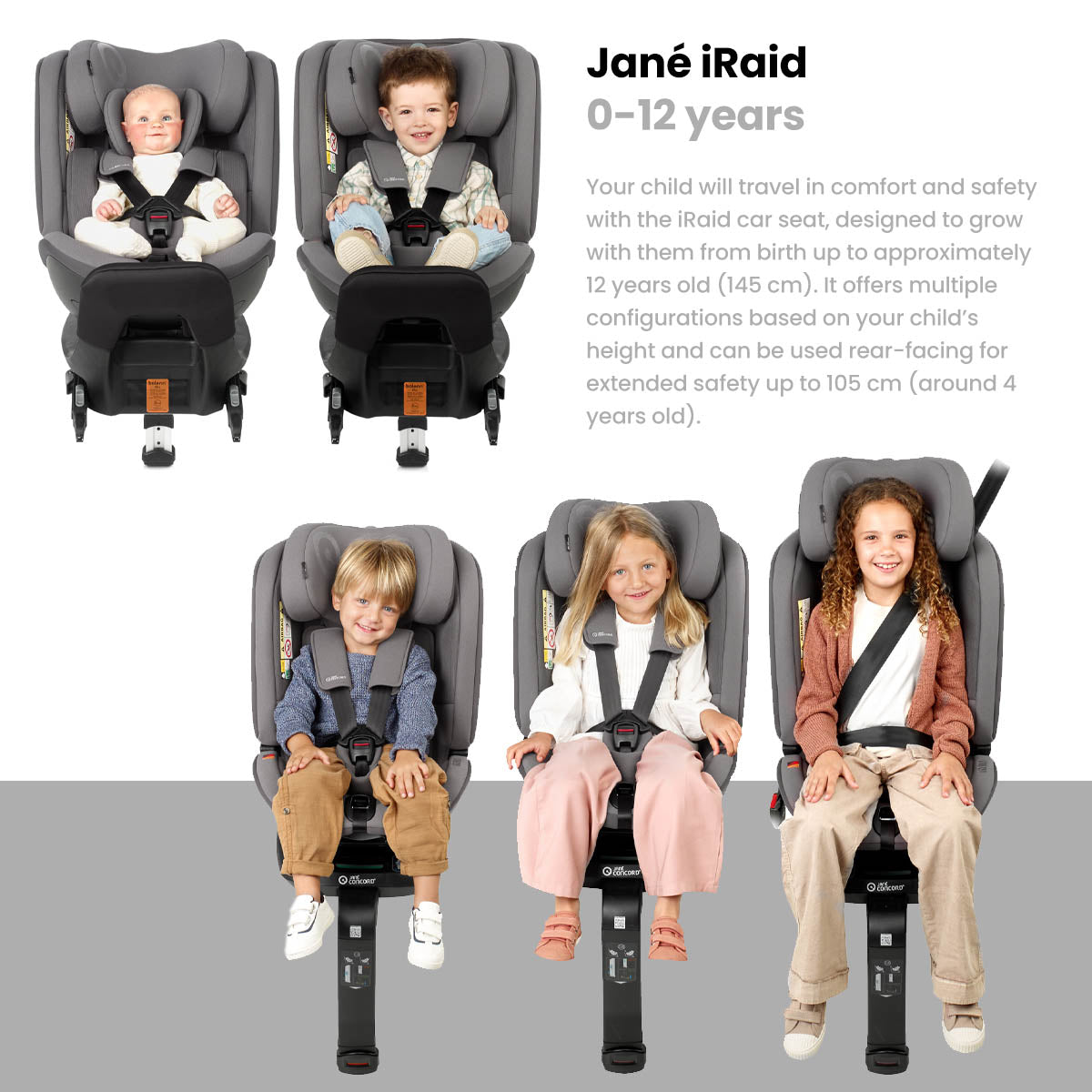 Jane iRaid 360 Swivel i-Size Car Seat, 0-12 years