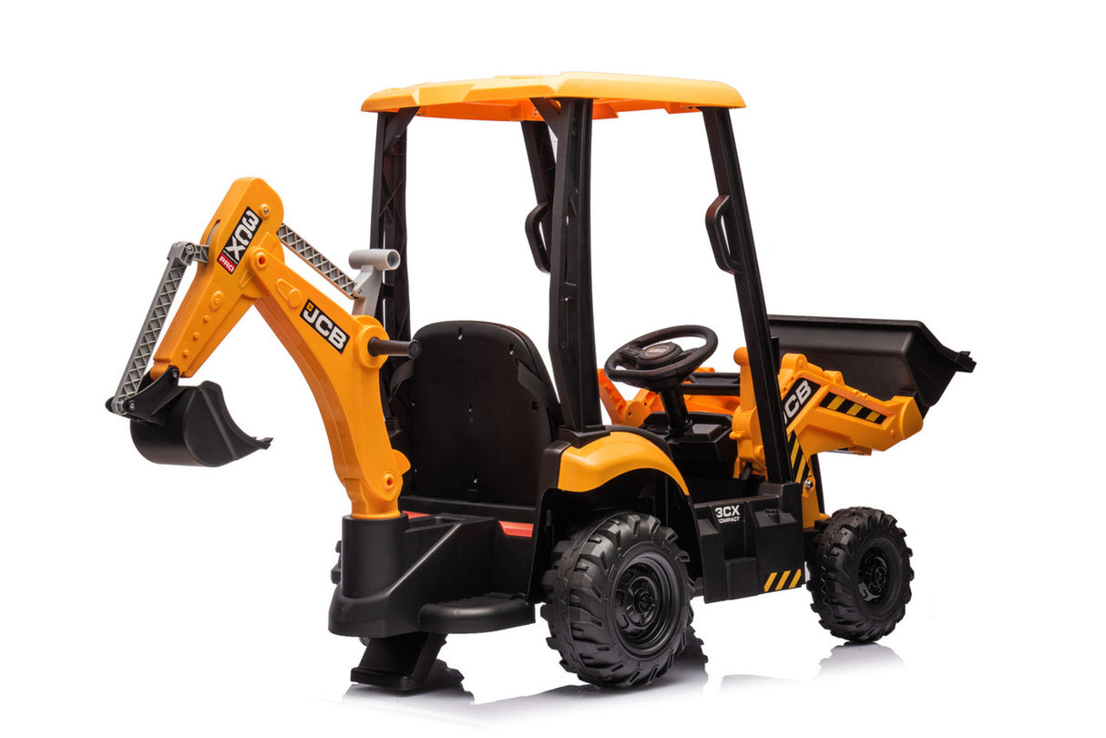 JCB With Trailer And Backhoe 12V - Yellow
