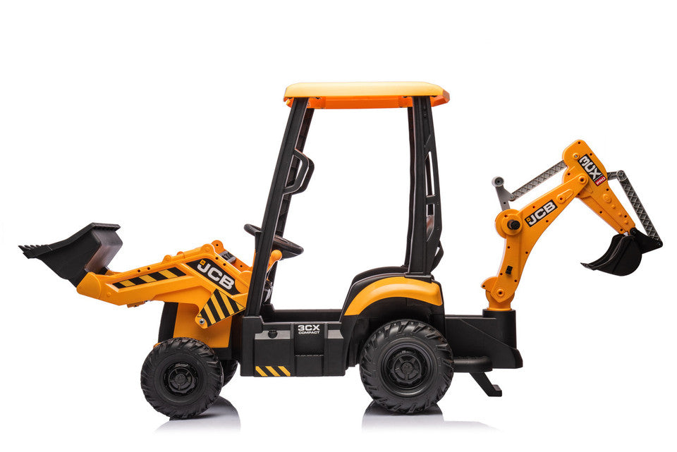 JCB With Trailer And Backhoe 12V - Yellow