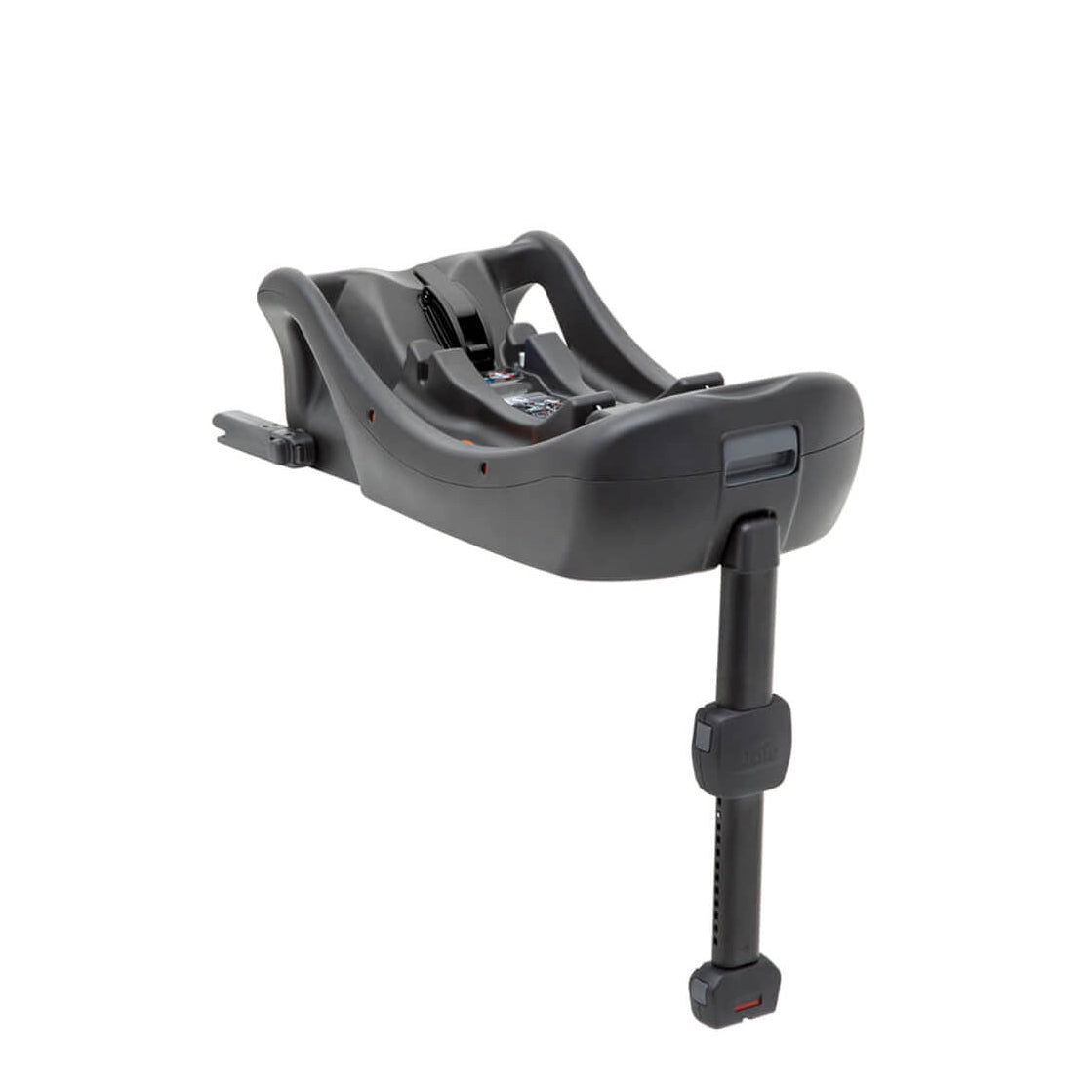 Gray car seat base on a white background