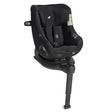 A black infant car seat with a matching black base and harness, shown from a three-quarters angle on a solid white background.