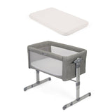 Joie Roomie Glide Co-Sleeper Bedside Crib - Foggy Grey