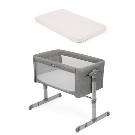Joie Roomie Glide Co-Sleeper Bedside Crib - Foggy Grey