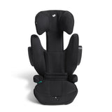 Black car seat with a white background
