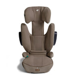 Brown child car seat on a white background