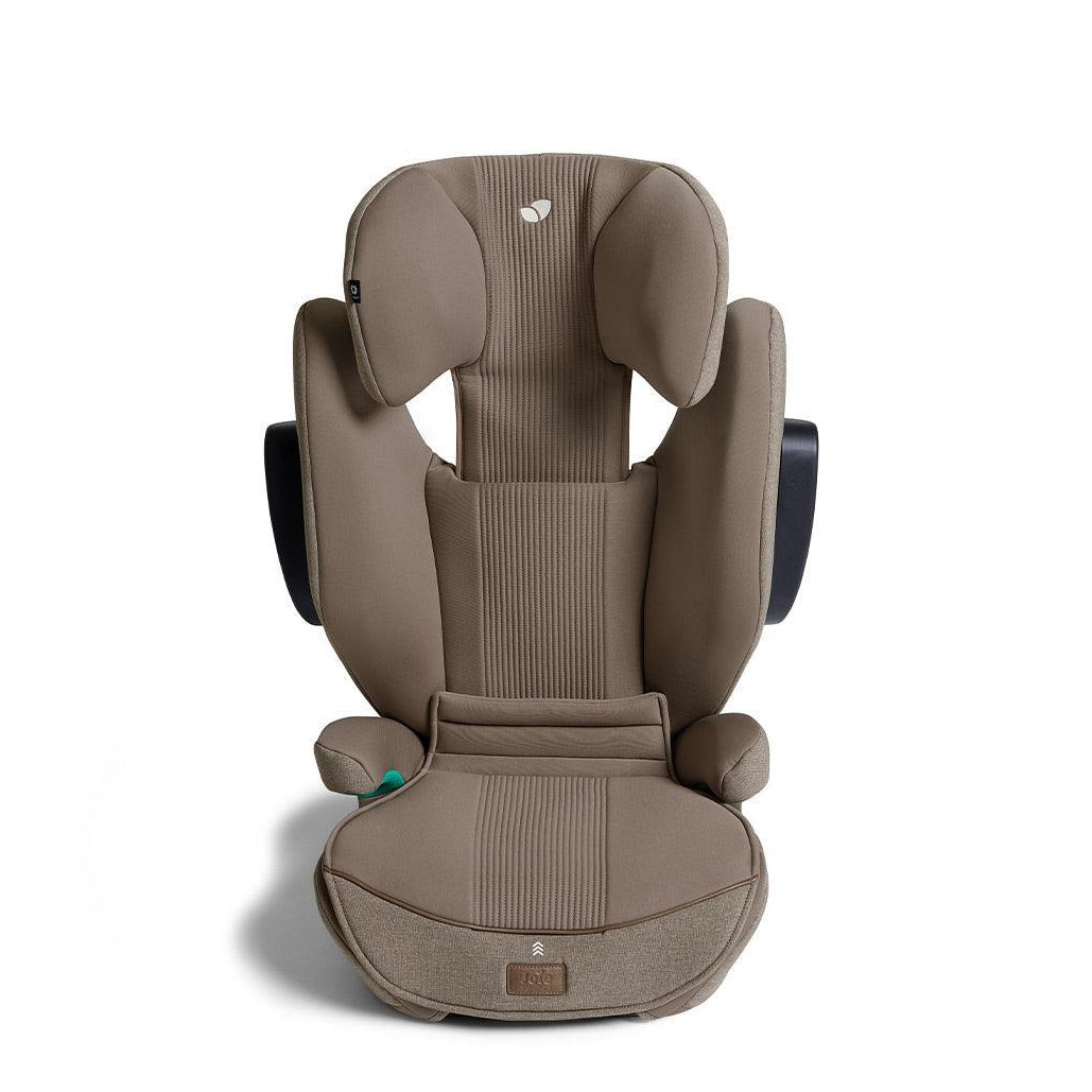 Brown car seat on a white background