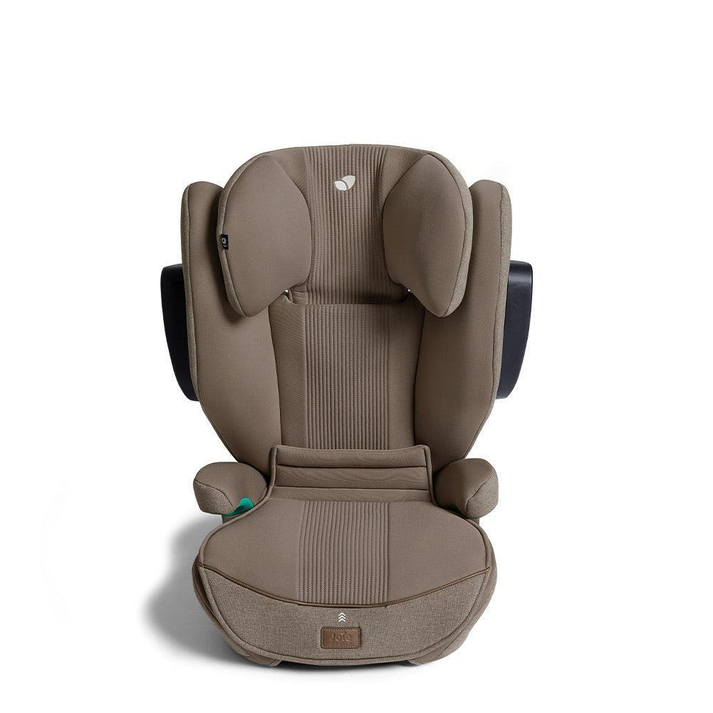 Brown car seat on a white background