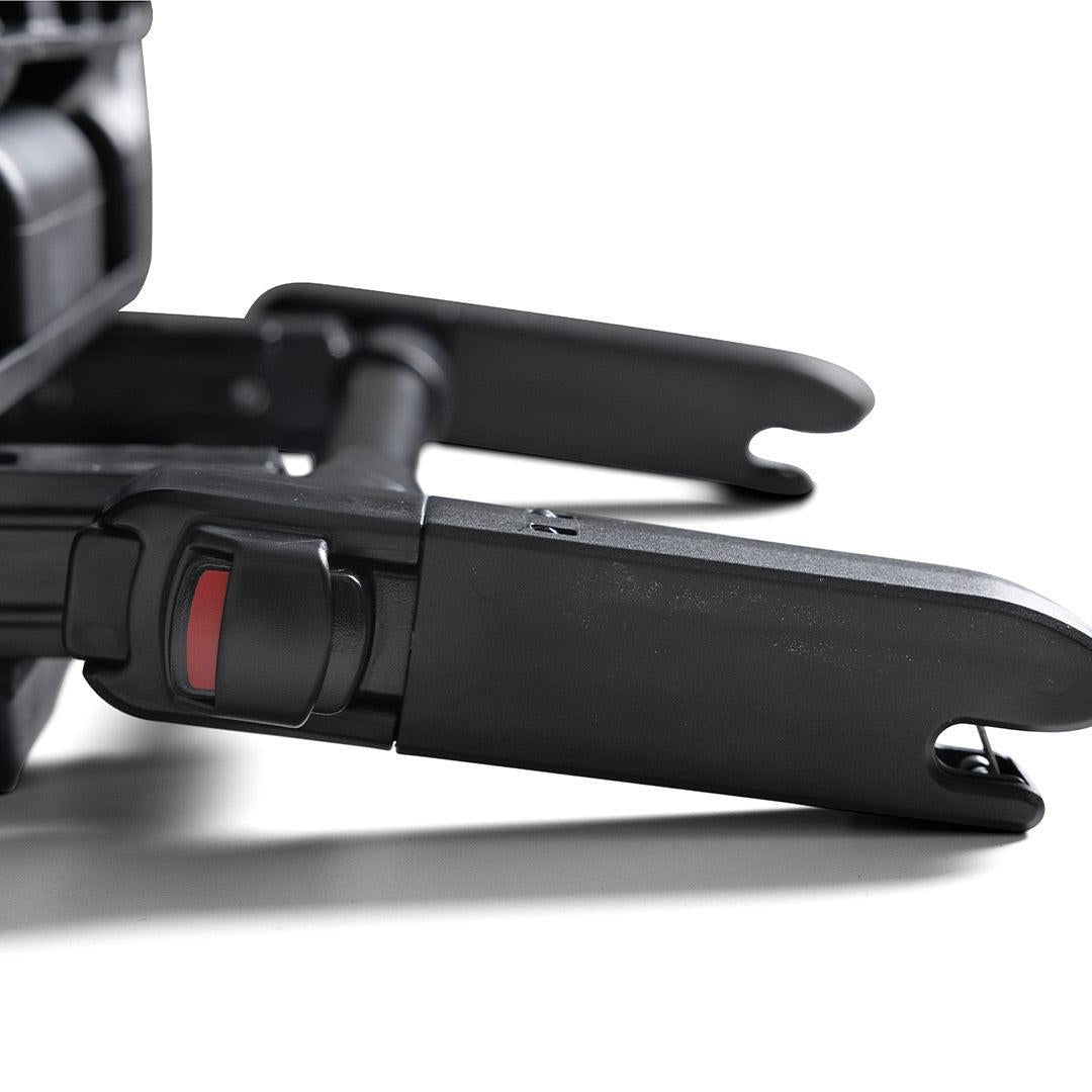 Close-up of a folding Isofix Anchors on Joie i-traver car seat