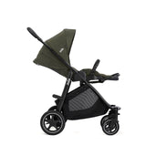 Joie Versatrax On-The-Go Encore 4 Piece Travel System Bundle with Rotating Car Seat, Fern