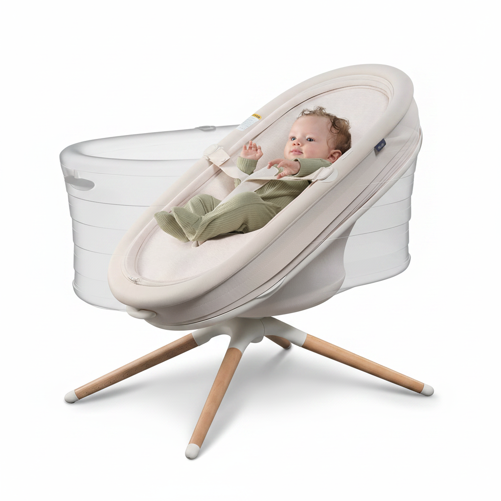 Elvie Rise Smart Bouncer & Bassinet | All-in-One Baby Soothing System