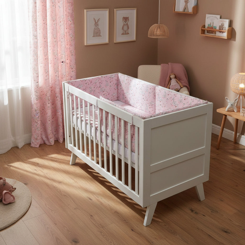 FORREST 3 Piece Reversible Cot Bed Set – Organic Cotton Baby Bedding - Meadowland