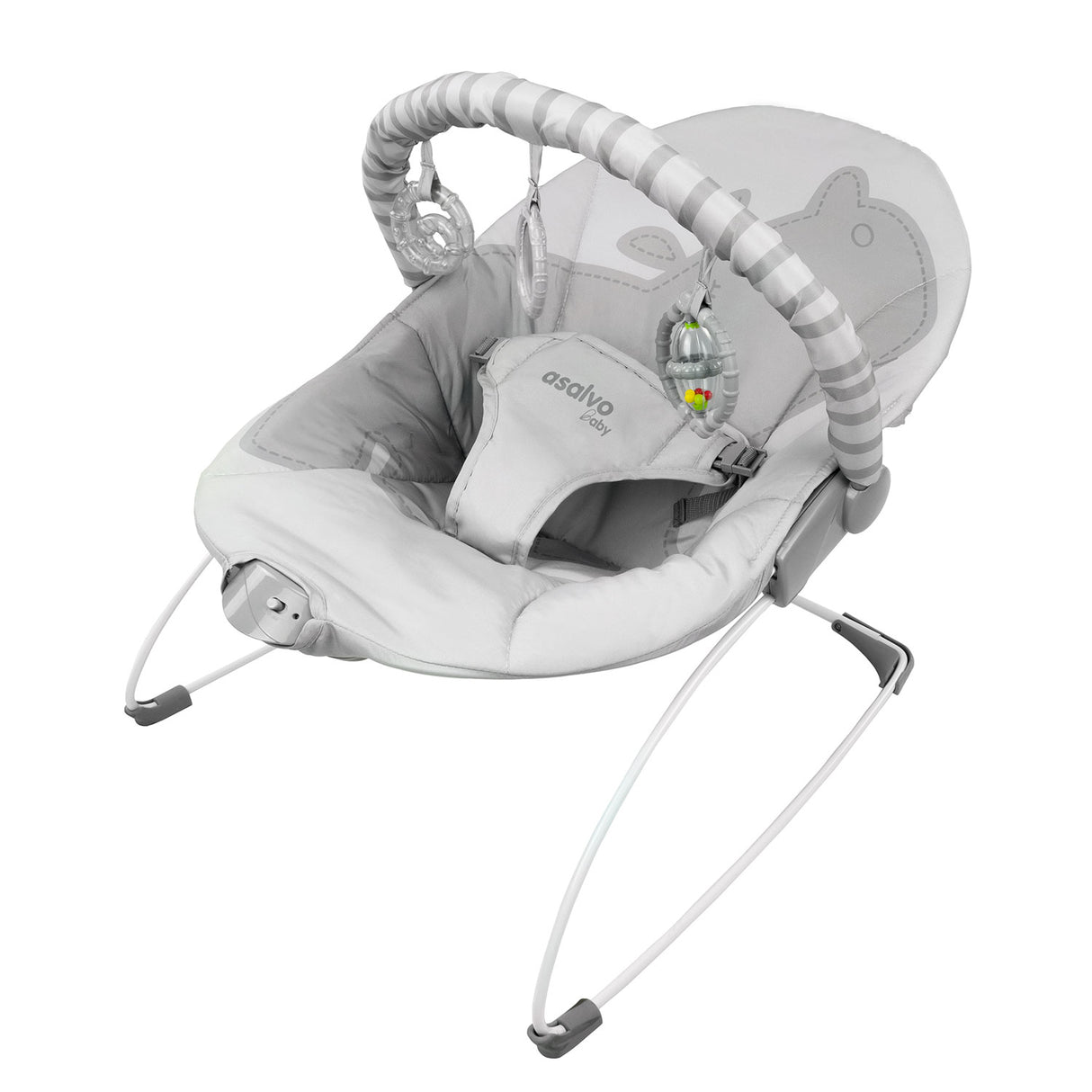Asalvo Mummy Bouncer with Built-in Vibration Function, Hippo