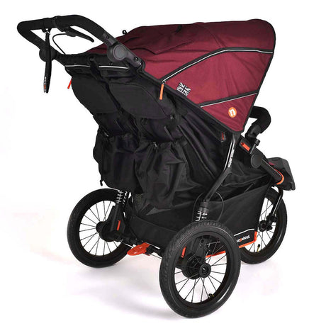 Out 'n' About Nipper Double V6 Plus All-Terrain Pushchair - Brambleberry Red