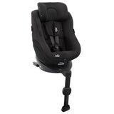 A black Jole child car seat with a matching base and harness, shown from a three-quarters angle on a solid white background.