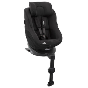 A black Jole child car seat with a matching base and harness, shown from a three-quarters angle on a solid white background.