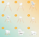 Joie Chestnut Multimode Baby High Chair – 9 Modes From Birth To 6 Years, Lola