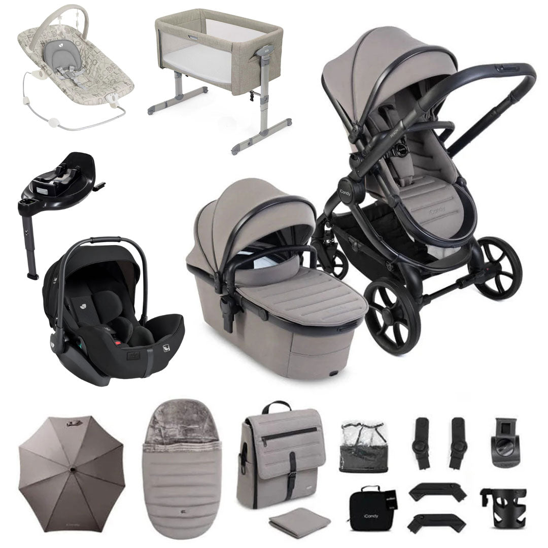 iCandy Peach 8 Essential Bundle with Joie i-Level Pro & Rotating Base