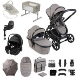 iCandy Peach 8 Premium Bundle with Maxi-Cosi Pebble Slide Pro Lie-Flat Car Seat & Sliding ISOFIX Base