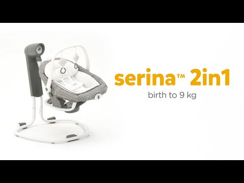 Joie Serina 2in1 Baby Swing & Rocker with Vibration & Lullabies - Cosmo Grey