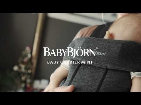 Babybjorn Baby Carrier Mini Woven Newborn Carrier - Dusty Pink