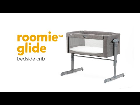 Joie Roomie Glide Co-Sleeper Bedside Crib - Foggy Grey
