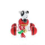 Vilac Wooden Toby The Dog Pull Along Toy, Includes Head and Tail with Springs, Bell