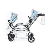 Roma Polly Twin Dolls Pram Mermaid – Adjustable Twin Doll Pushchair, 3+ years