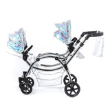 Roma Polly Twin Dolls Pram Mermaid – Adjustable Twin Doll Pushchair, 3+ years