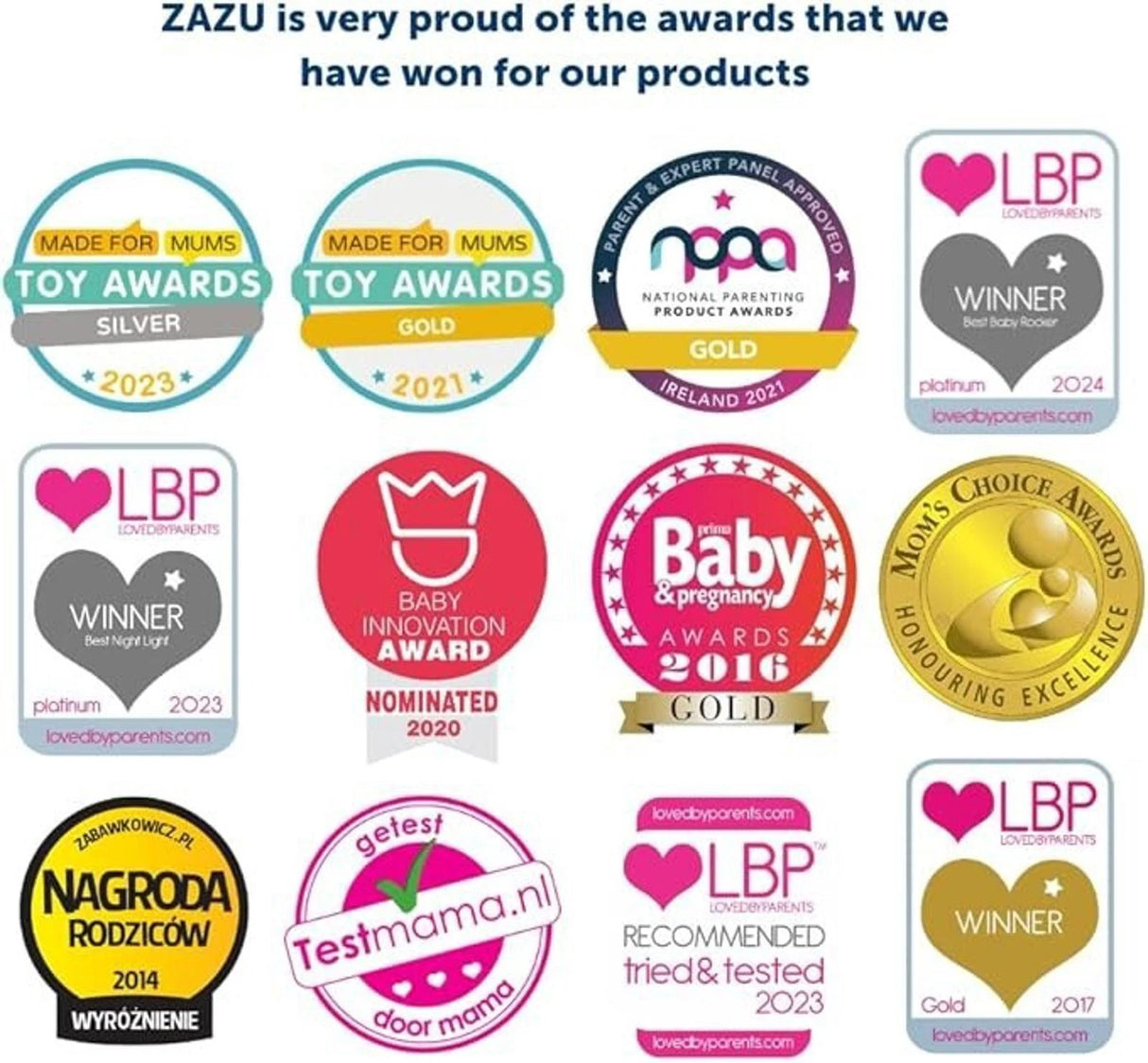 ZAZU Suzy Portable Baby Soother with White Noise & Cry Sensor