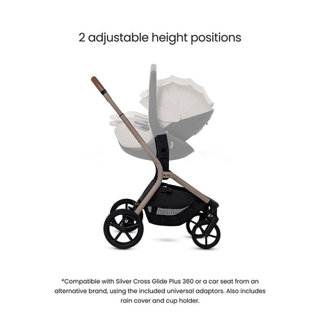 Silver Cross Breez Ultimate 360 Travel System Bundle, Champagne
