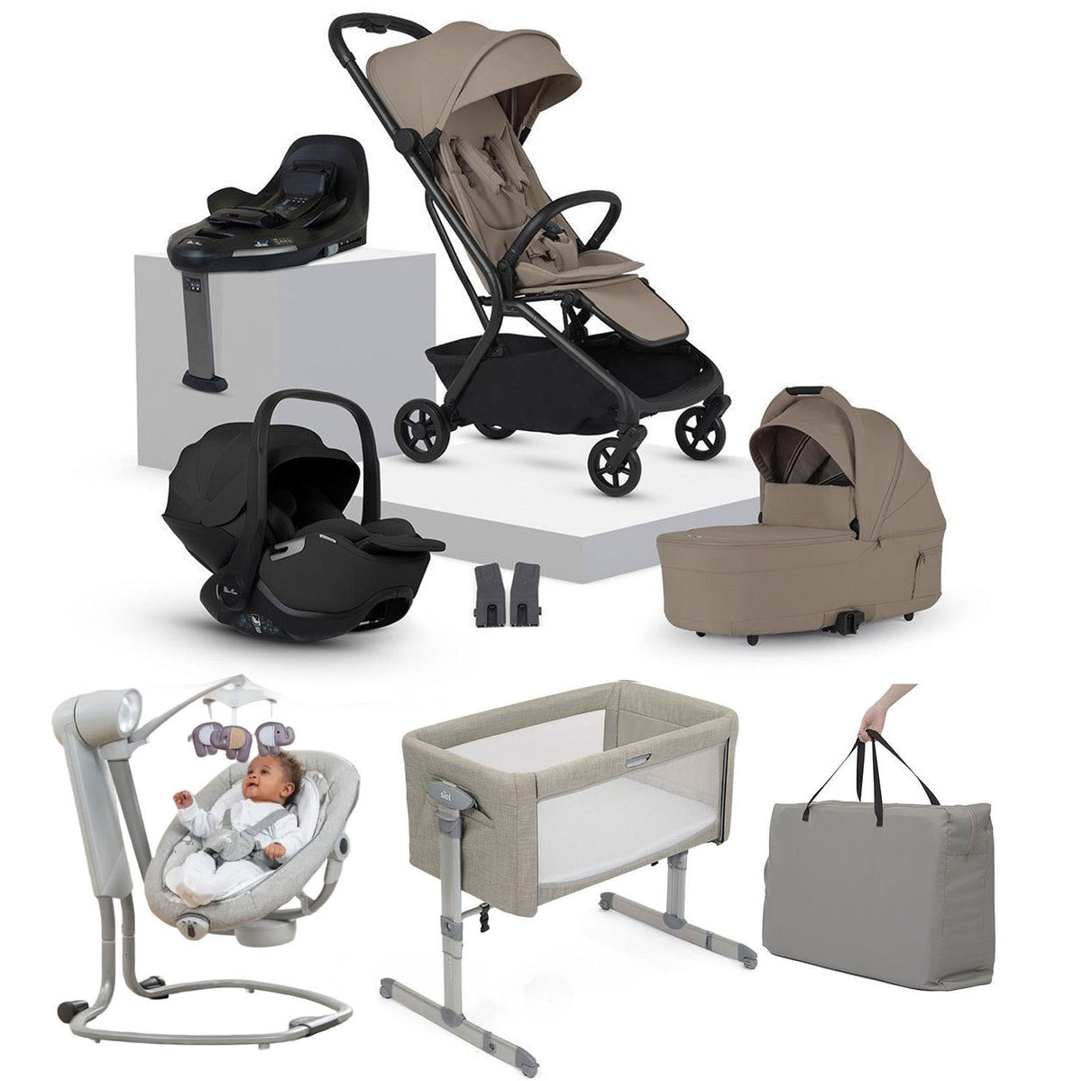 Silver Cross Nia Essential 360 Travel System & Nursery Bundle