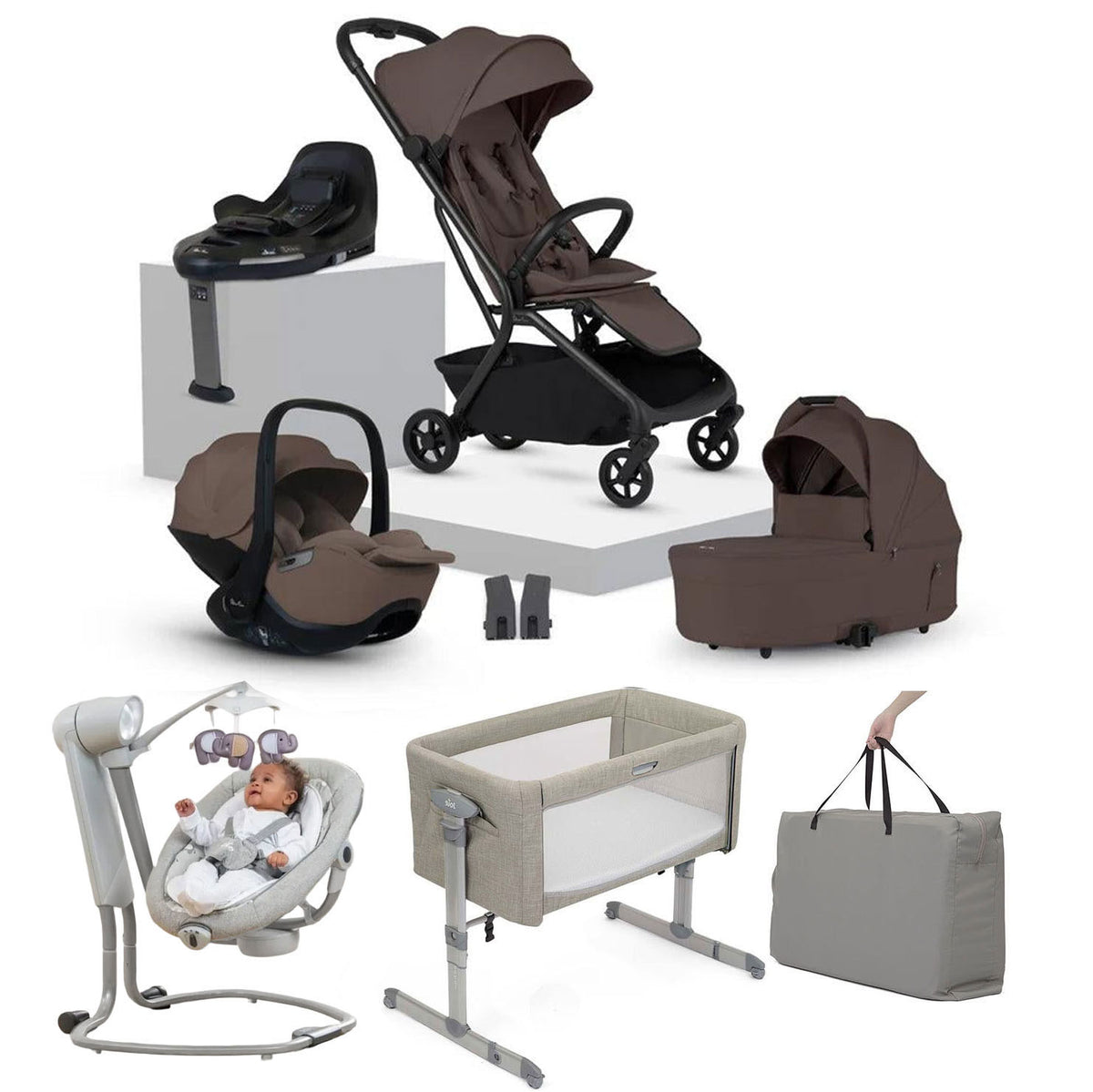 Silver Cross Nia Essential 360 Travel System & Nursery Bundle