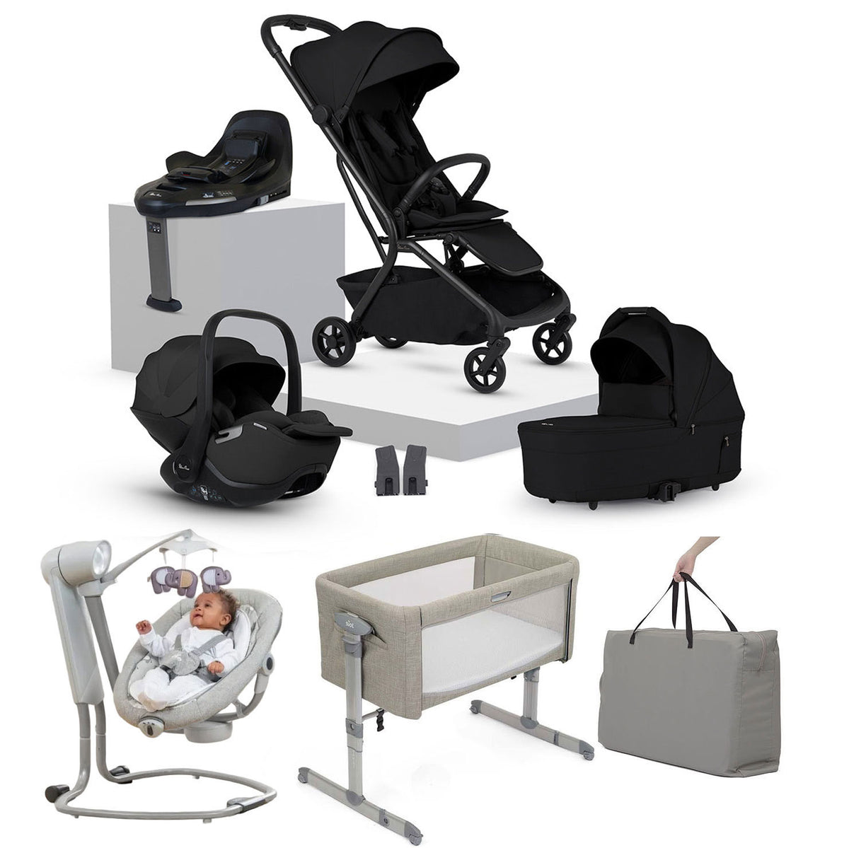 Silver Cross Nia Essential 360 Travel System & Nursery Bundle