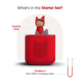 Tonies Toniebox 2 Starter Set with Creative Tonie Rubie - Red