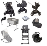 Joie Versatrax On the Go Encore 7-Piece Travel System & Nursery Bundle, Shale